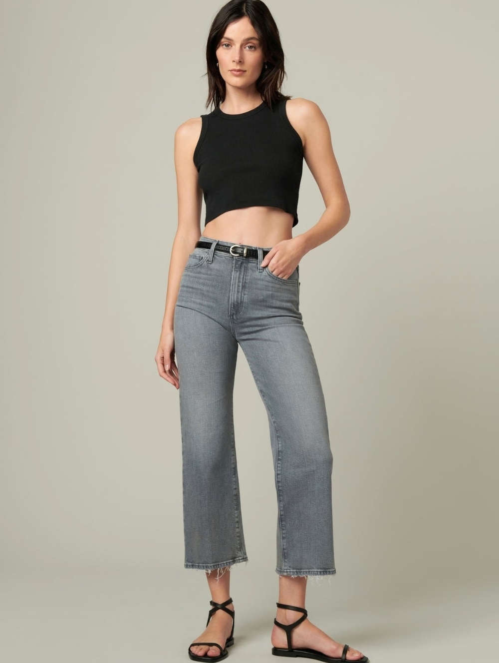 Joe's Jeans The Blake Wide Leg Crop Jeans Sz 32 Gray NWT